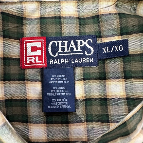 Chaps Ralph Lauren L/S Button Front Shirt Plaid Men’s XL/XG - Picture 5 of 5